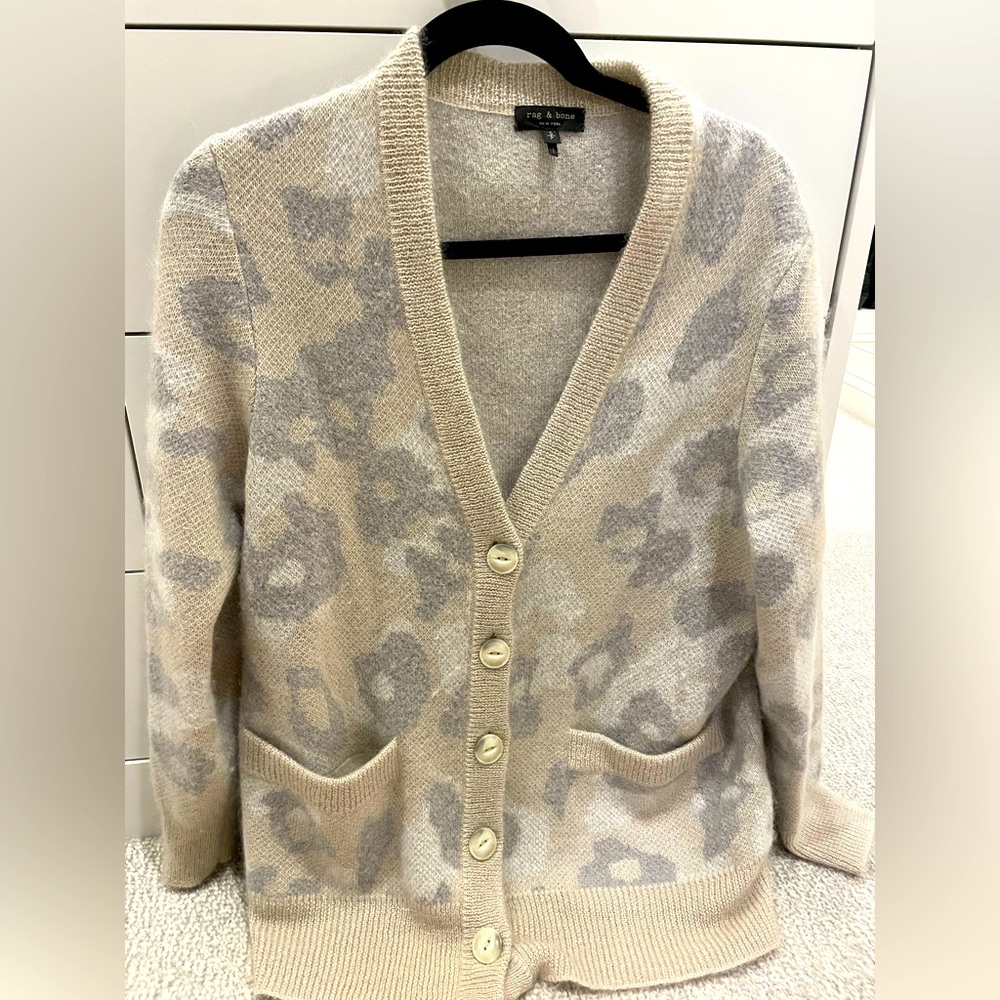 Rag and Bone camouflage wool and angora sweater